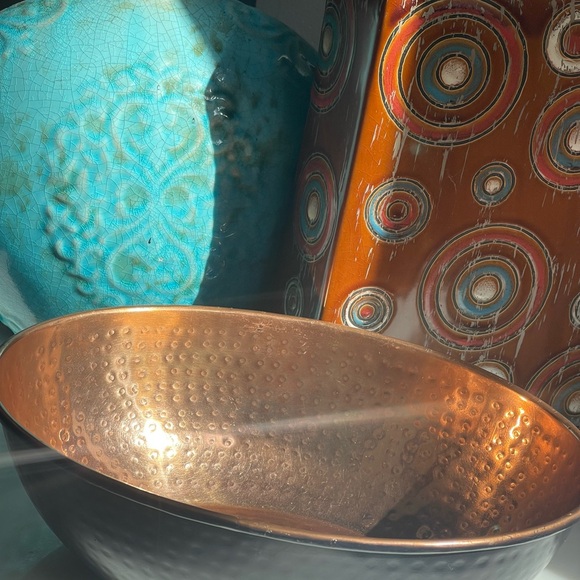 Global Bazaar Copper Finish Decorative Bowl Made in India - Picture 7 of 13